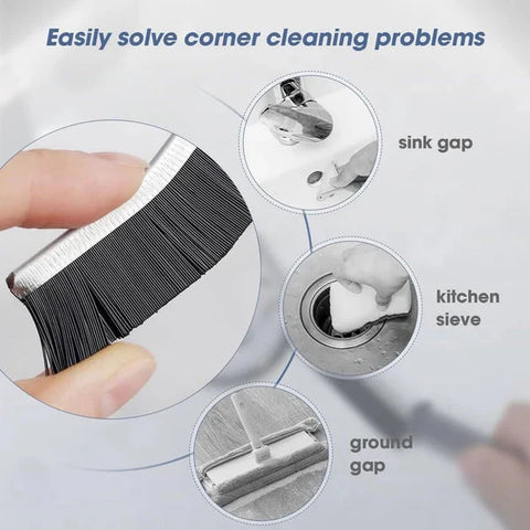 (PACK OF 4 ) Hard-Bristled Crevice Cleaning Brush